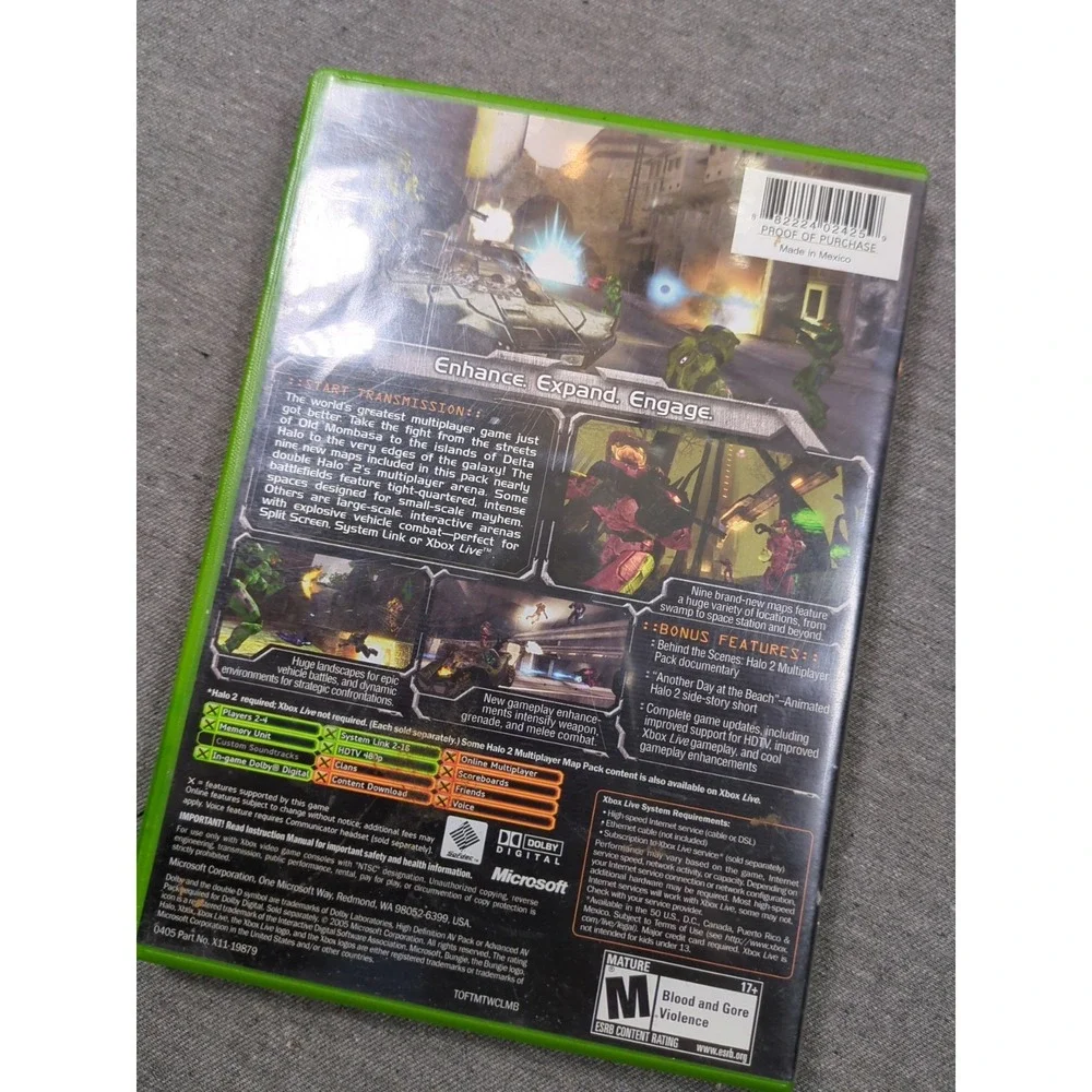 Halo 2 Multiplayer Map Pack Xbox COMPLETE - Disc, Case, Manual - Great Condition